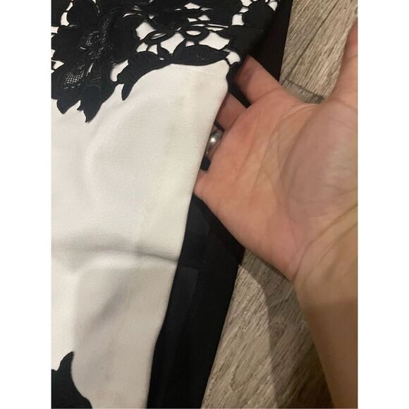 Betsey Johnson Black Lace White Dress 4 - Picture 3 of 10